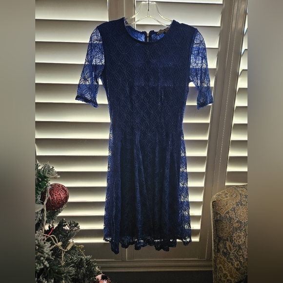 JLee blue lace dress size small - Picture 2 of 9